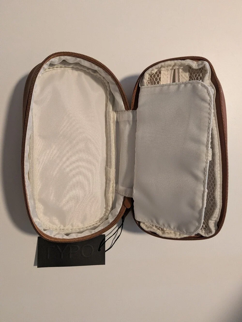🤎 TYPO Vegan Leather Travel Toiletry & Cosmetic Organizer – New With Tags